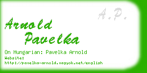 arnold pavelka business card
